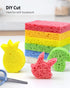 Cellulose Sponges,Heavy Duty Scrub Kitchen Sponge,Clean Tough Messes without Scratching Sponges Kitchen,Pop Up Eco Sponges DIY (6 Pack)...