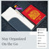 RFID Blocking Slim Minimalist Long Travel Wallet Genuine Leather Passport Holder Travel Cover (Dark Blue)...