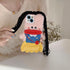 for iPhone 14 Phone Case Cute,Kawaii 3D Cartoon DIY Hair Braids Girl Plush Case Furry Winter Warm Shockproof Protective Case Funny for iPhone 14 W...
