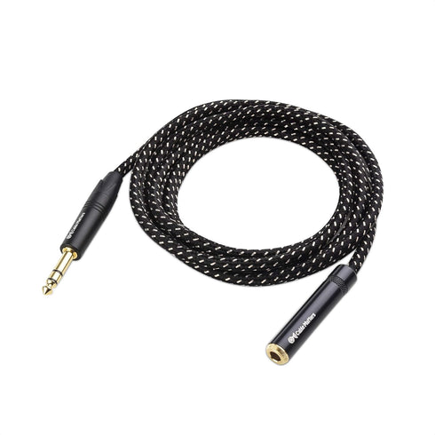 Cable Matters Braided 1/4 Inch Extension Cable 6 ft (1/4 TRS to 1/4 Inch Male to Female Cable)...