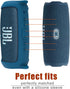 LTGEM Silicone Case Cover for JBL Charge 5 Speaker,Travel Protective Carrying Gel Soft Skin, Waterproof Rubber Pouch with Shoulder Strap(Blue)...