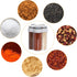 5 in 1 Salt and Pepper Shaker Travel Spice Container Portable Camping Seasoning Shaker Seasoning Condiment Jars with Lid for Home Restaurant Campi...