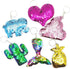 TTSAM 20 Pieces Reversible Mermaid Sequin Keychain Glitter Flip Sequin Keychains Animal Shape Sequin Key Chains Valentine's Day Gift Party Events ...