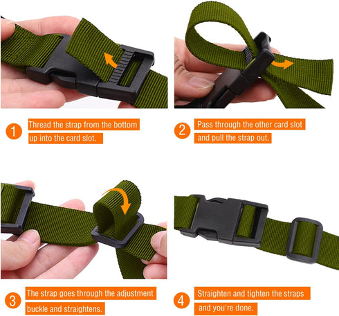Premium Utility Straps with Quick Release Buckle Adjustable Short Nylon Tie Down Straps for Backpack Tactical Lashings Camping Gear Sleeping Bag M...