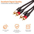 Amazon Basics 2 RCA Audio Cable for Amplifier,Active Speakers or Subwoofer with Gold-Plated Plugs, 15 Feet, Black...