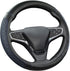 West Llama Customized Auto Car Steering Wheel Cover for Chevy Silverado,Tahoe,Equinox,Traverse,Trailblazer,Colorado (Diamond Quilted-Black+Blue-St...