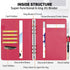 Toplive A5 Notebook Binder 6 Ring Refillable Binder, PU Leather Planner Binder Personal Budget Binder Organizer Cover with Magnetic Closure for A5...