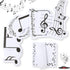 Whaline 960Pcs Music Themed Sticky Notes White Black Musical Self-Stick Notes 8 Designs Musical Notes Message Reminder Pads for Annotating Books O...