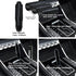Car Automatic Shift Knob with Push Button Aluminum Alloy Polished Metal Driving Gear Lever Shifter Knobs Transmission Handle Stick Black...