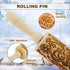 Wooden Engraved Rolling Pin with Christmas Snowflake Designs - For Baking Cookies and Decor...