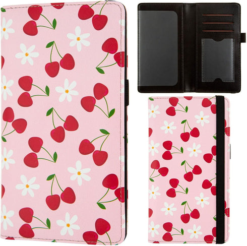 checkbook cover,Checkbook Cover for Duplicate Checks,RFID Checkbook Register Cute Wallet women Men Credit Card Holder (Pink Cherry)...