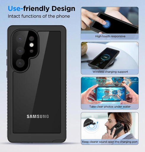 Samsung Galaxy S24 Ultra Case, S24 Ultra Waterproof Case with Built-in Screen Protector, Full Body Heavy Duty Phone Case Dustproof Shockproof Case...