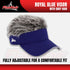 Flair Hair Sun Visor Cap with Fake Hair, Grey Hair with Royal Blue Adjustable Baseball Hat, Royal Blue...