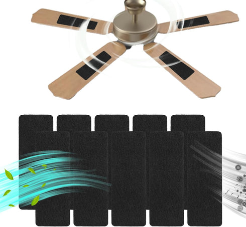 Ceiling Fan Filters | Activated Coconut Filters | Easy-Stick Universal Ceiling Fan Air Filters | Eliminate Odors, Dust, and Pollutants | Easy Inst...