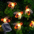 Solar Bee String Lights 30 LED 8 Modes Cute Bee Lights Waterproof Outdoor Lights Starry Fairy Lights Wedding Home Garden Patio Party Christmas Tre...