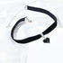 Vintage Black Choker Necklace for Women, Velvet Drip oil Black Heart Choker Necklace, Valentines Day Halloween Cosplay Party Jewelry, Adjustable L...