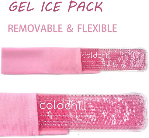 Reusable Perineal Ice Packs for Postpartum & Hemorrhoid Pain Relief, Hot & Cold Pack for Women After Pregnancy, 2 Ice Pack and 3 Cover. (Pink)...