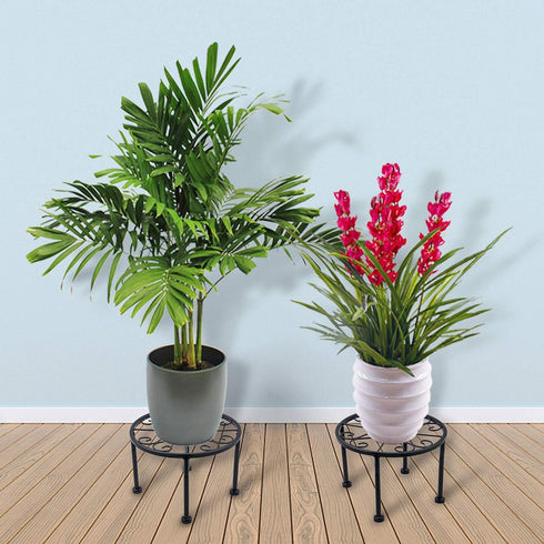 1 Pack Potted Plant Stand, Rustproof Iron Black Potted Holder Perfect for Heavy Duty Garden Container, Beverage Dispenser, Balcony, Porch, Patio...