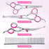 Gimars Dog Grooming Scissors Kit Professional 4CR with Safety Round Tip, 5 in 1 Heavy Duty Titanium Coated Thinning & Curved & Straight Shears...