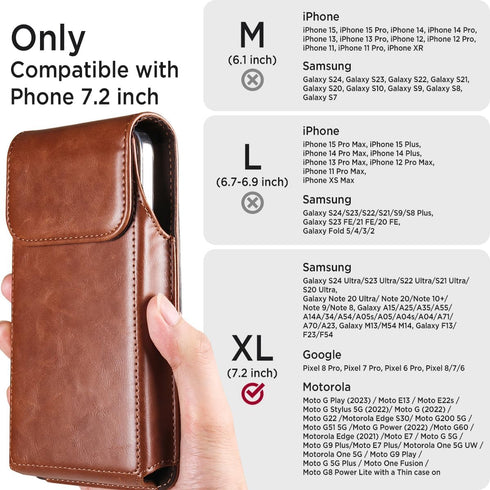 Miimall Phone Belt Holster Case for Galaxy S24 Ultra S23 Ultra S22 Ultra 5G S21 Ultra 5G, Google Pixel 8 Pro Pixel 7 Pro Pixel 6, Universal Cell P...