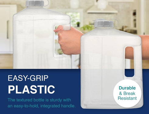Arrow 1 Gallon Plastic Jug for Cold Drinks - Refrigerator Bottle with Cap, Easy-Pour Spout and Graduated Markings - Made in USA, BPA Free Plastic ...