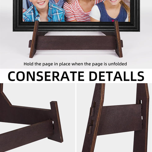 2 Packs 8 Inch Wooden Display Stand, Plate Holder Display Stand for for Display Decorative Photo Frame Stand, Easel Display Stand,Picture Stand,Pl...