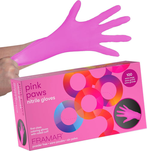 FRAMAR Pink Gloves Disposable Latex Free XL – Pink Nitrile Gloves xl, Nitrile Disposable Gloves xl, Tattoo Gloves xl Gloves Disposable Latex Free,...