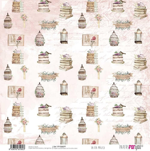 Papers For You - Scrapbooking Paper Kit in Portuguese | Collection "A Magical Day Blond Haired Girl" | Includes 10 Double Sided Papers with Differ...