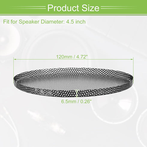 ACROPIX Universal 4.5 Inch Speaker Grills Mesh for Audio Subwoofer 120x6.5mm Grille without Frame Black - Pack of 2......