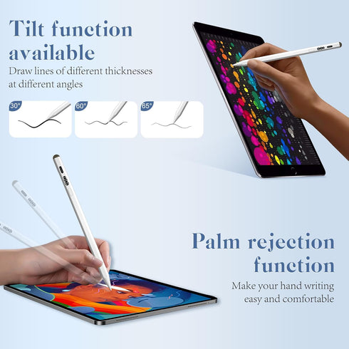 Stylus Pen for iPad Work for iPad Pro 11"/12.9", iPad 6/7/8/9/10, iPad Air 3/4/5, iPad Mini 5/6, Newly Dual-Tip for Touch Screens, Apple iPad Pen ...