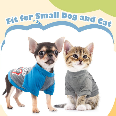 4 Pieces Dog Clothes for Small Dogs Boy Chihuahua Clothes Yorkie Teacup Clothes Spring Summer Pet Shirt Cute Puppy Clothes Outfits Dog T-Shirt (4 ...