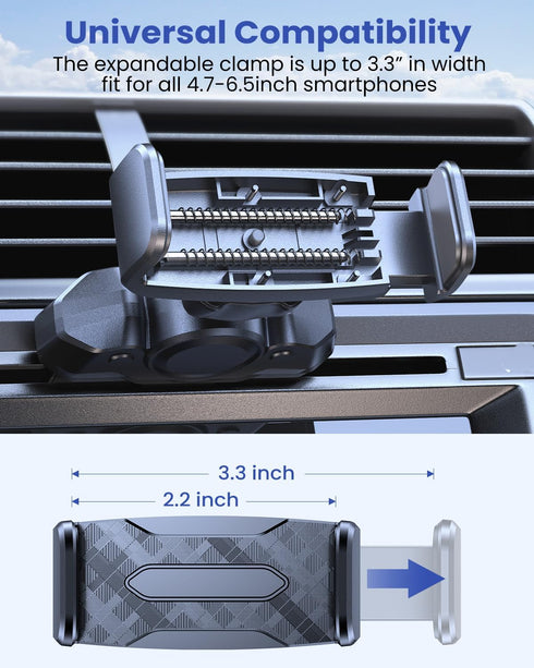 OQTIQ CD Phone Holder for Car, CD Player Phone Mount with Ultra Sturdy Expandable Spring-Loaded Grip & 360 Degree Pivot, CD Slot Car Phone Holder ...