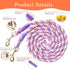 Multifunctional Rope Dog Leash 7.5 FT with Adjustable Double Swivel Hook Hands Free for Small Medium and Large Dogs Running Hiking Camping Walking...