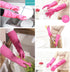 Bamllum 3 Pairs of Rubber Dishwashing Gloves for Kitchen and Household Cleaning – Long Cuff 15", Reusable, Flexible Long-lasting and Non-Slip (Red...