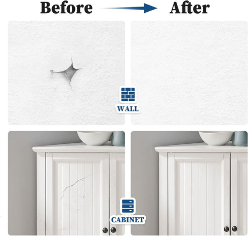 White Touch Up Paint - Multi Surface Touch Up Paint Pen, Scratch Repair for Wall, Door, Cabinets, Wood, Furniture, 1.5 Fl Oz (Semi Gloss, White)...