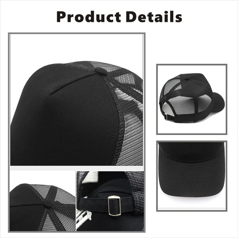 Oversize XXL Mesh Trucker Hat big head hats for men High Crown Baseball Cap Breathable Dad Hat Adjustable 23.6"-25.6"...