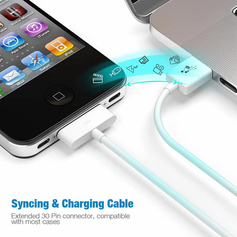 30-pin USB Charging Cable,30-pin Cable for iPhone 4s,USB Charging and Cable sync Dock Connector Data Cable for iPhone 4/4s, iPhone 3G/3Gs, iPad 3/...