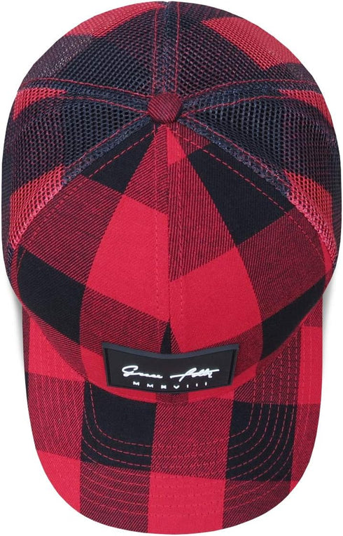 Grace Folly Trucker Hat for Men or Women- Many Cool Designs (Red Plaid)...