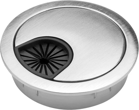 2 Pack 2 Inch Metal Desk Grommet for Wire Organizer, Brushed Silver...