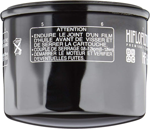 HiFloFiltro HF160 Black Standard Premium Oil Filter, Single...