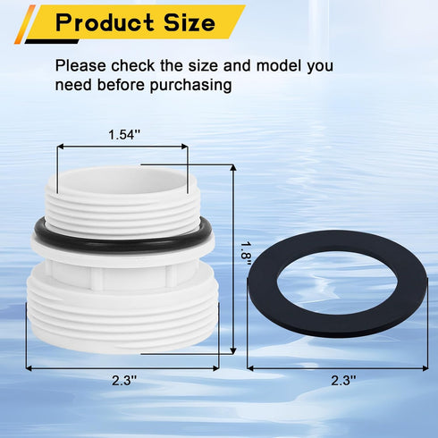 4560 Pool Hose Adapters Conversion Kit for Intex Hayward Pool Filter Pump Hose Adapter fit with Intex Ground Pool 40mm to 1 1/2 Inch Conversion Ki...