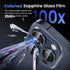 Tensea for iPhone 15 Pro/iPhone 15 Pro Max Camera Lens Protector, Metal Aluminum Alloy Tempered Glass Cover Camera Screen Protector Accessories, C...