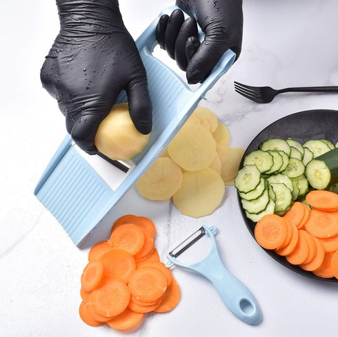 5 in 1 Mandoline Slicer for Kitchen, Vegetable Slicer Multi Blade Potato Chip, Veggie shredder, Vegetable Cutter, Julienne Shredder and peeler For...
