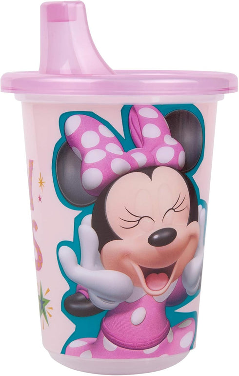 The First Years Take & Toss Disney Minnie Mouse Sippy Cups - Reusable Toddlers Cups with Lids - Kids Party Pack with 2 Travel Caps - 10 Oz - 10 Co...