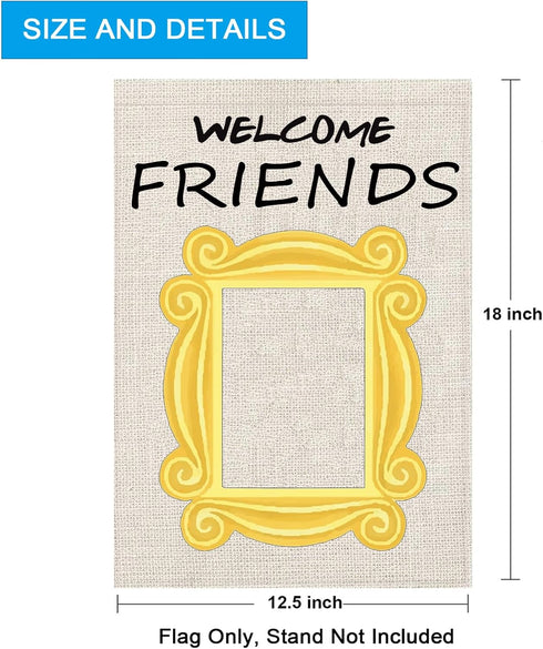ZJXHPO Welcome Friend Garden Flag Inspire Gift Novelty Garden Flag Outdoor Gift (Welcome Friends)...