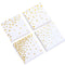 100 PK Gold Napkins - 4 Assorted Designs - 3-Ply Cocktail Napkins Folded 5 x 5 Inches Bar Napkins Disposable Party Napkins Paper Napkins Dinner fo...