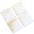 100 PK Gold Napkins - 4 Assorted Designs - 3-Ply Cocktail Napkins Folded 5 x 5 Inches Bar Napkins Disposable Party Napkins Paper Napkins Dinner fo...