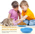 4 Pcs Whisker Fatigue Relief Cat Bowl Shallow Cat Food Dish 6 Inch Cat Wet Feeding Bowls Wide and Short Legged Cat and Small Pet Plate for Kittens...
