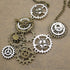 RechicGu Style A Watch Clock Clockwork Hand Gear Cog Steampunk Necklace Vintage Gold and Silver...