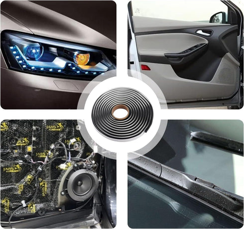 13FT Rubber Butyl Tape,Upgrade Thickness Butyl Sealant Tape for Closing Headlight Gap,Universal Strong Adhesive Window Seal Strip Fits Car Windshi...